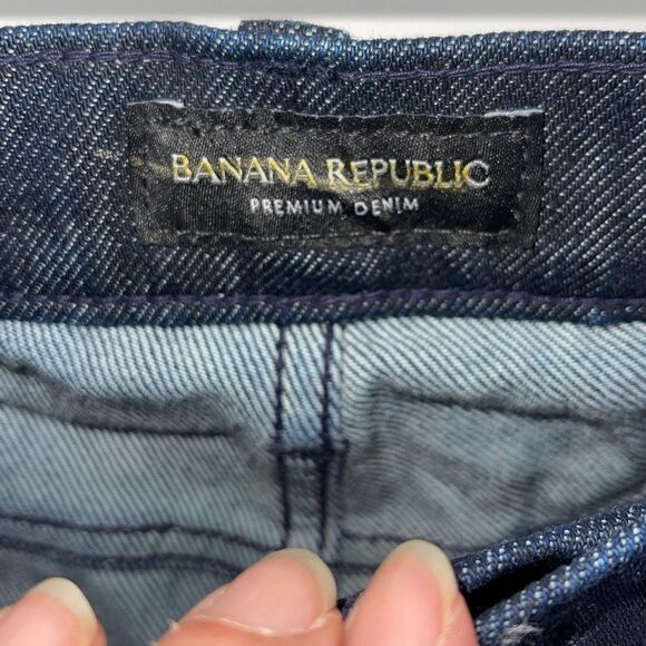 Banana Republic Womens High Rise Skinny Denim Jeans Dark Wash Blue Size 27 - Picture 9 of 14
